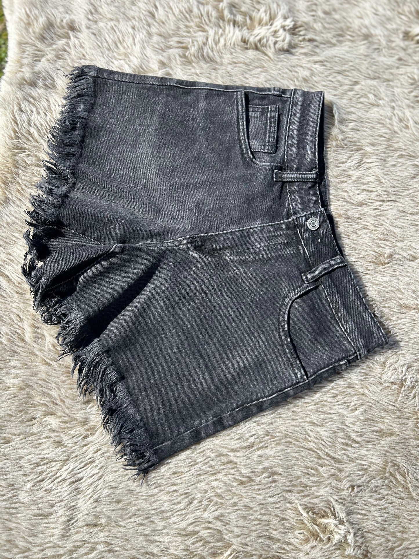 Jace Black Denim Shorts