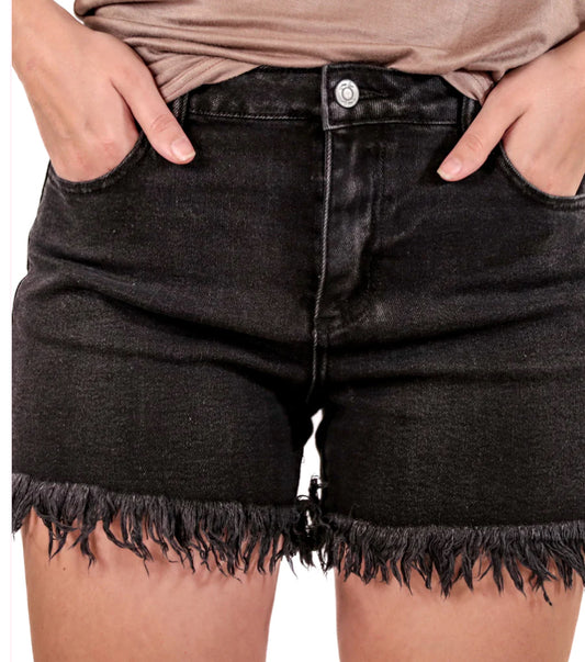 Jace Black Denim Shorts